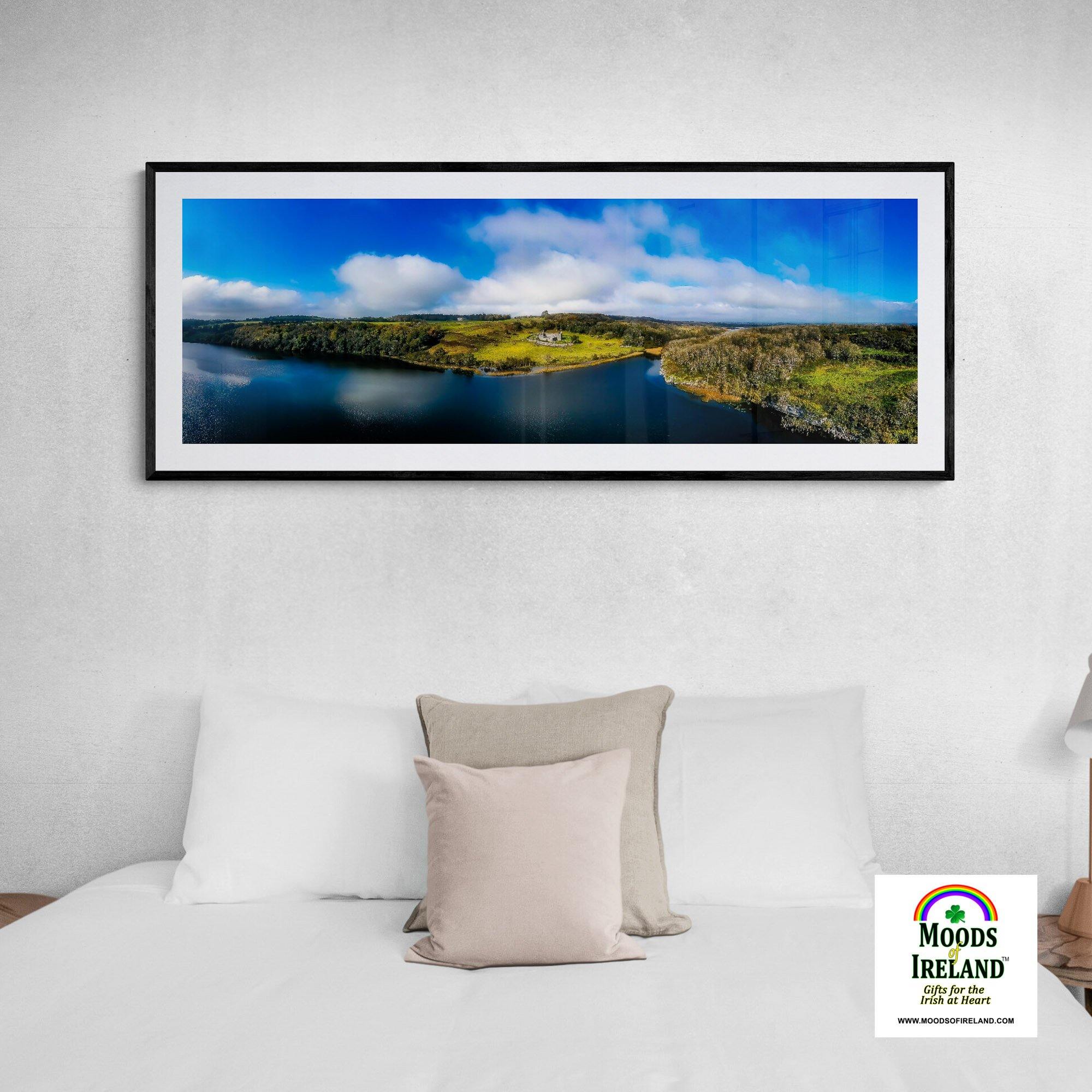 Panorama Print - Killone Abbey and Lake on Newhall Estate, County Clare - James A. Truett - Moods of Ireland - Irish Art