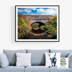 Print - Arched Bridge over Wildflower-lined Stream, County Clare