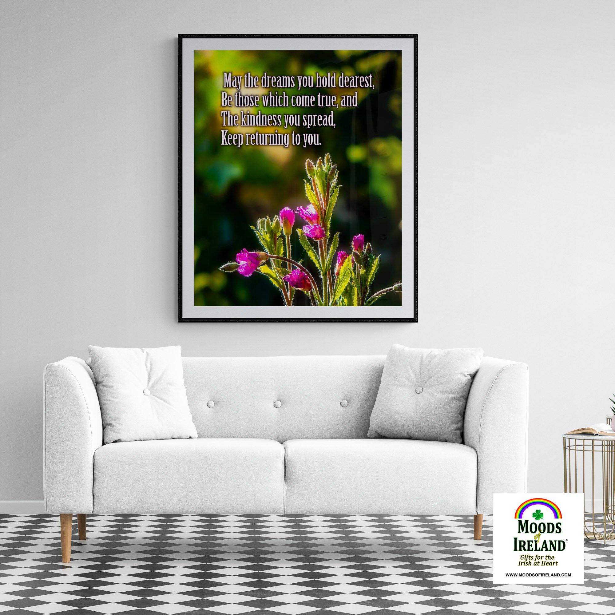 Irish Blessing Print - May the Dreams You Hold Dearest - James A. Truett - Moods of Ireland - Irish Art