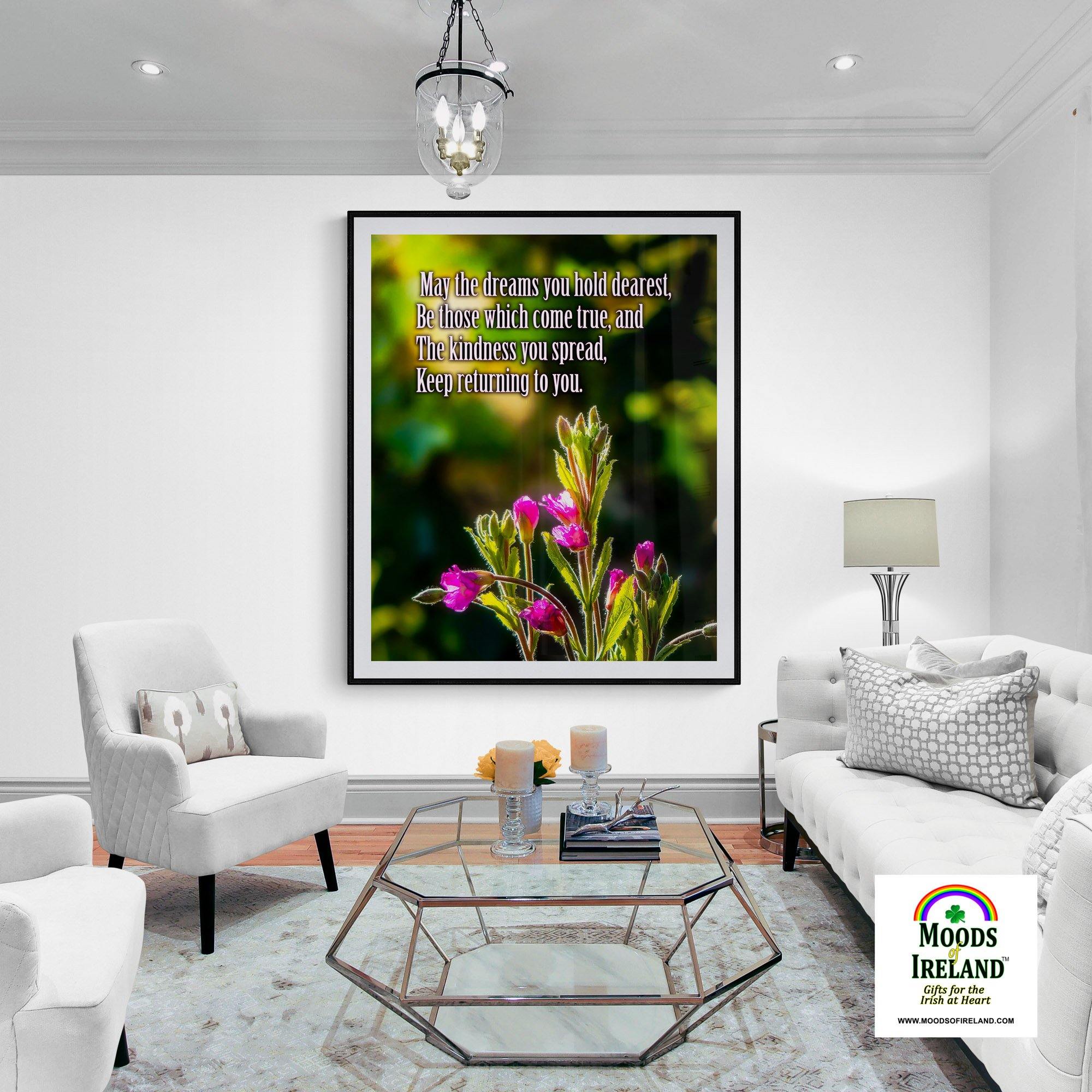 Irish Blessing Print - May the Dreams You Hold Dearest - James A. Truett - Moods of Ireland - Irish Art