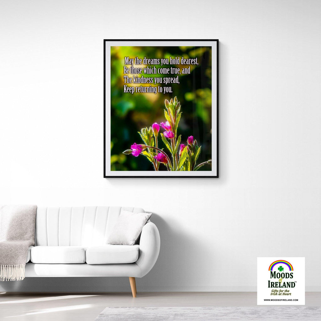 Irish Blessing Print - May the Dreams You Hold Dearest - James A. Truett - Moods of Ireland - Irish Art