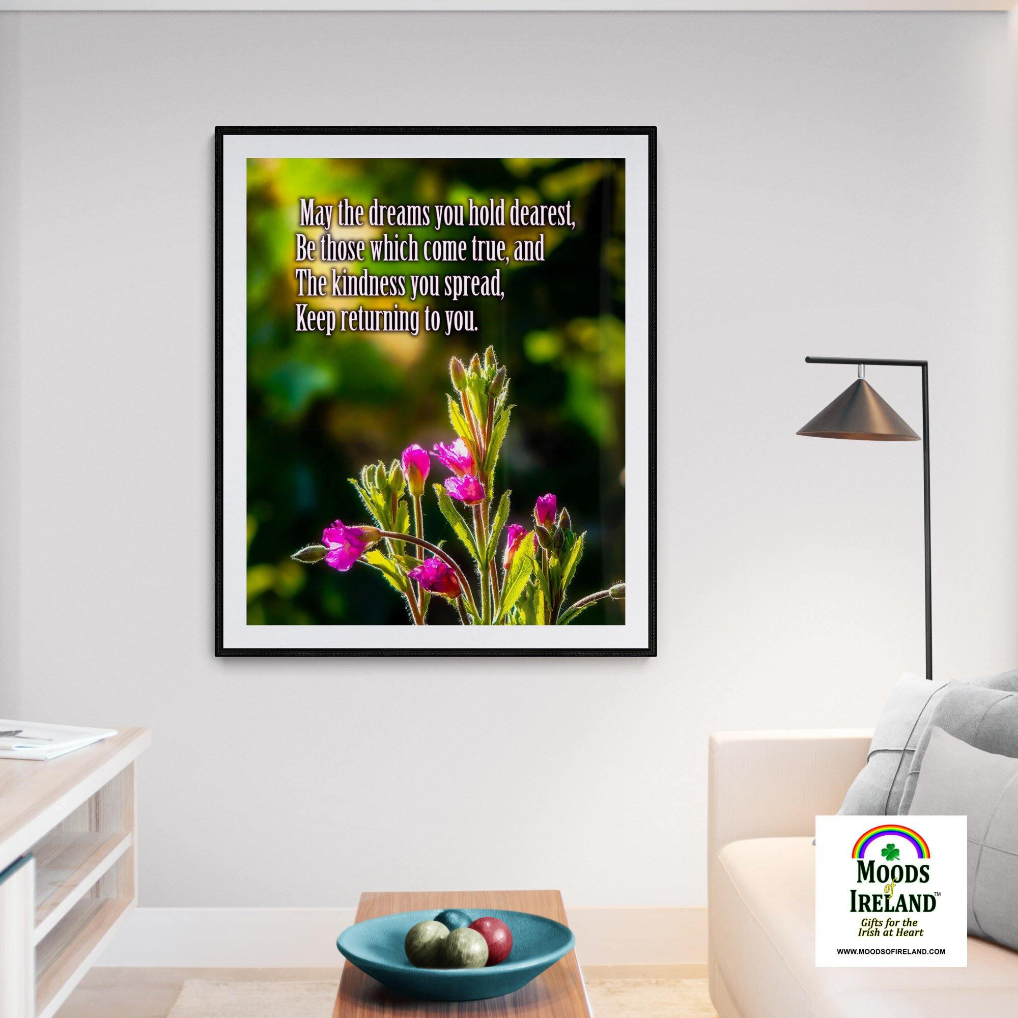 Irish Blessing Print - May the Dreams You Hold Dearest - James A. Truett - Moods of Ireland - Irish Art