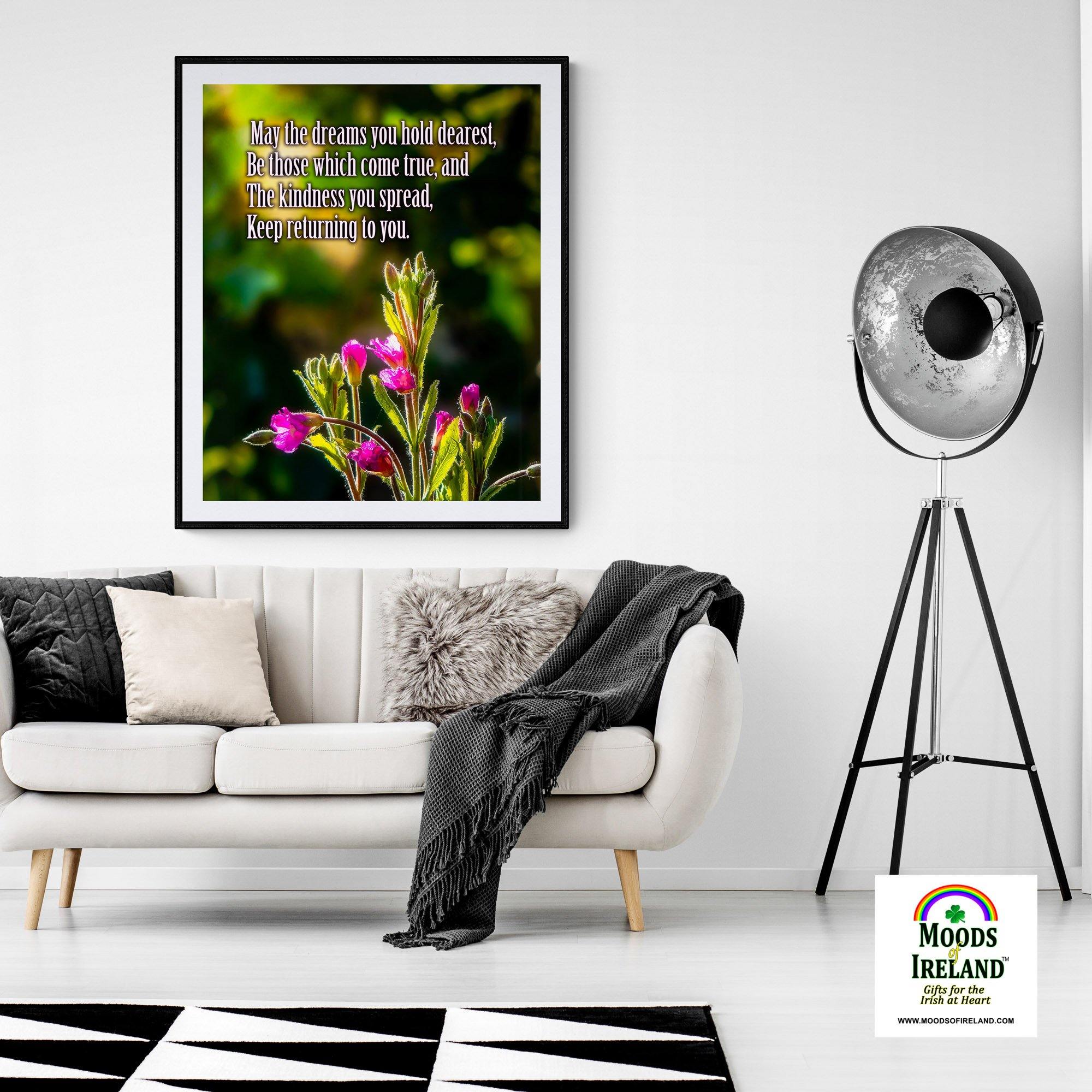 Irish Blessing Print - May the Dreams You Hold Dearest - James A. Truett - Moods of Ireland - Irish Art