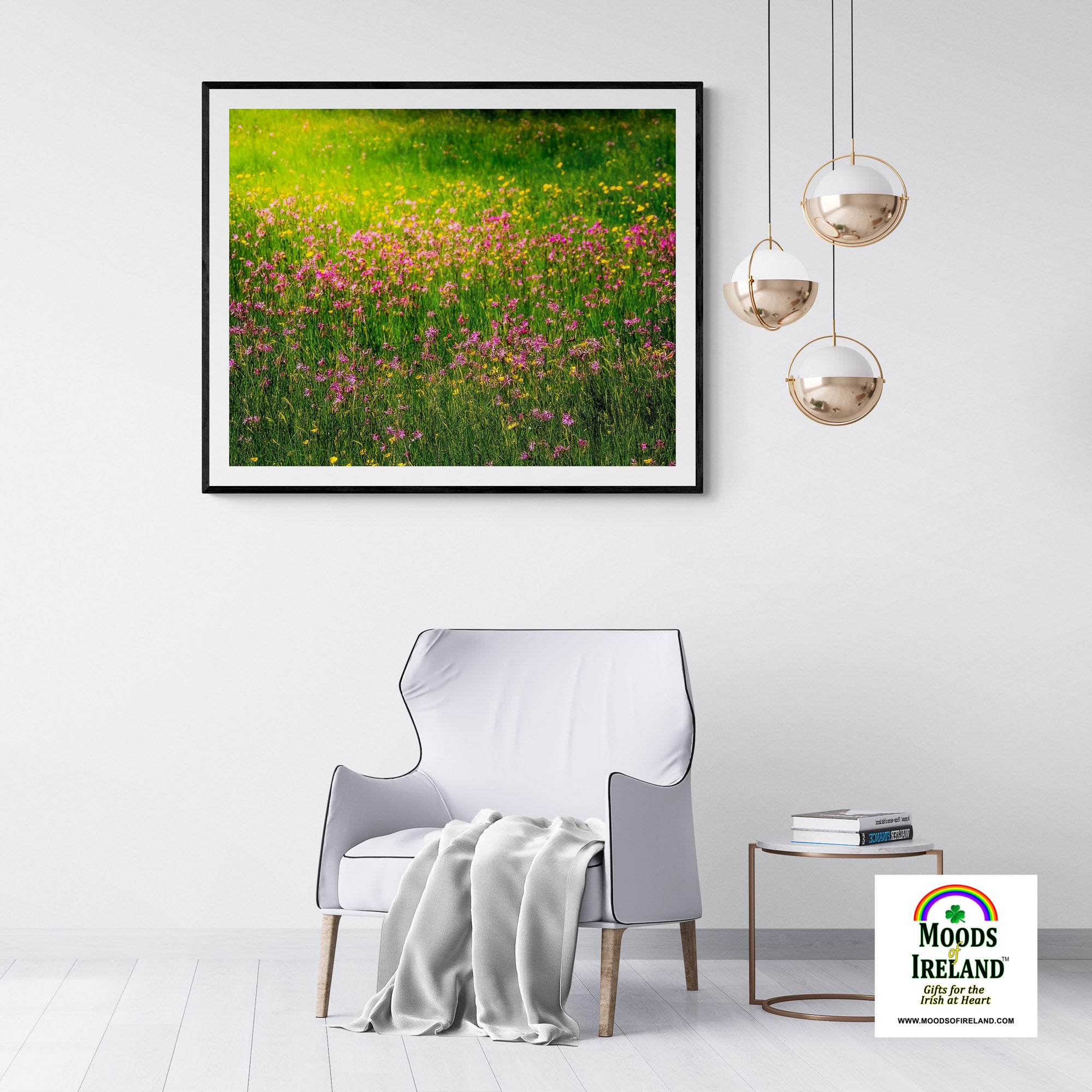 Print - Ragged Robins and Buttercups Dancing in a County Clare Meadow - James A. Truett - Moods of Ireland - Irish Art