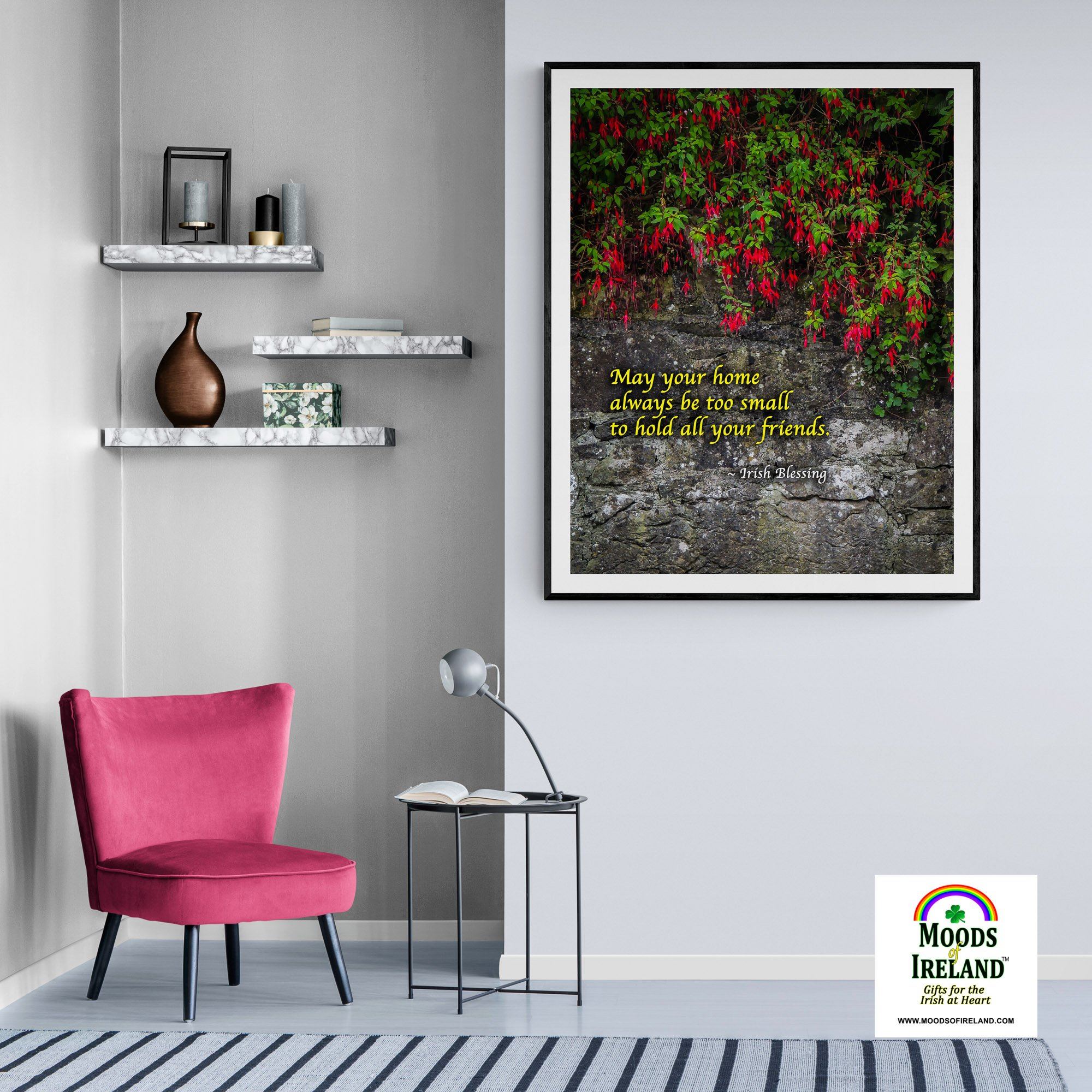 Print - Irish Blessing, May Your Home Always Be Too Small - James A. Truett - Moods of Ireland - Irish Art