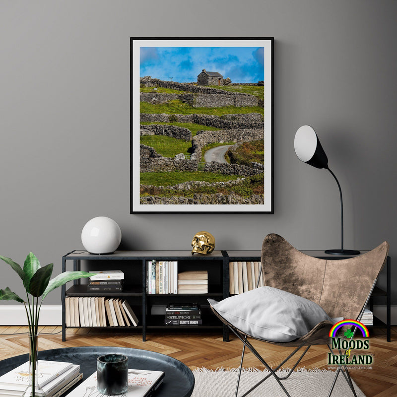 Print - Stone Cottage on a Hill, Inisheer, Aran Islands, County Galway - James A. Truett - Moods of Ireland - Irish Art