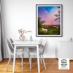 Print - Monochrome Irish Rainbow at Sunset, County Clare, Ireland - James A. Truett - Moods of Ireland - Irish Art