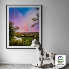 Print - Monochrome Irish Rainbow at Sunset, County Clare, Ireland - James A. Truett - Moods of Ireland - Irish Art