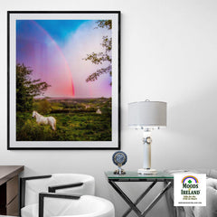 Print - Monochrome Irish Rainbow at Sunset, County Clare, Ireland - James A. Truett - Moods of Ireland - Irish Art