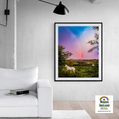 Print - Monochrome Irish Rainbow at Sunset, County Clare, Ireland - James A. Truett - Moods of Ireland - Irish Art