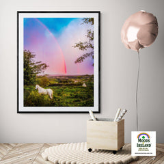 Print - Monochrome Irish Rainbow at Sunset, County Clare, Ireland - James A. Truett - Moods of Ireland - Irish Art