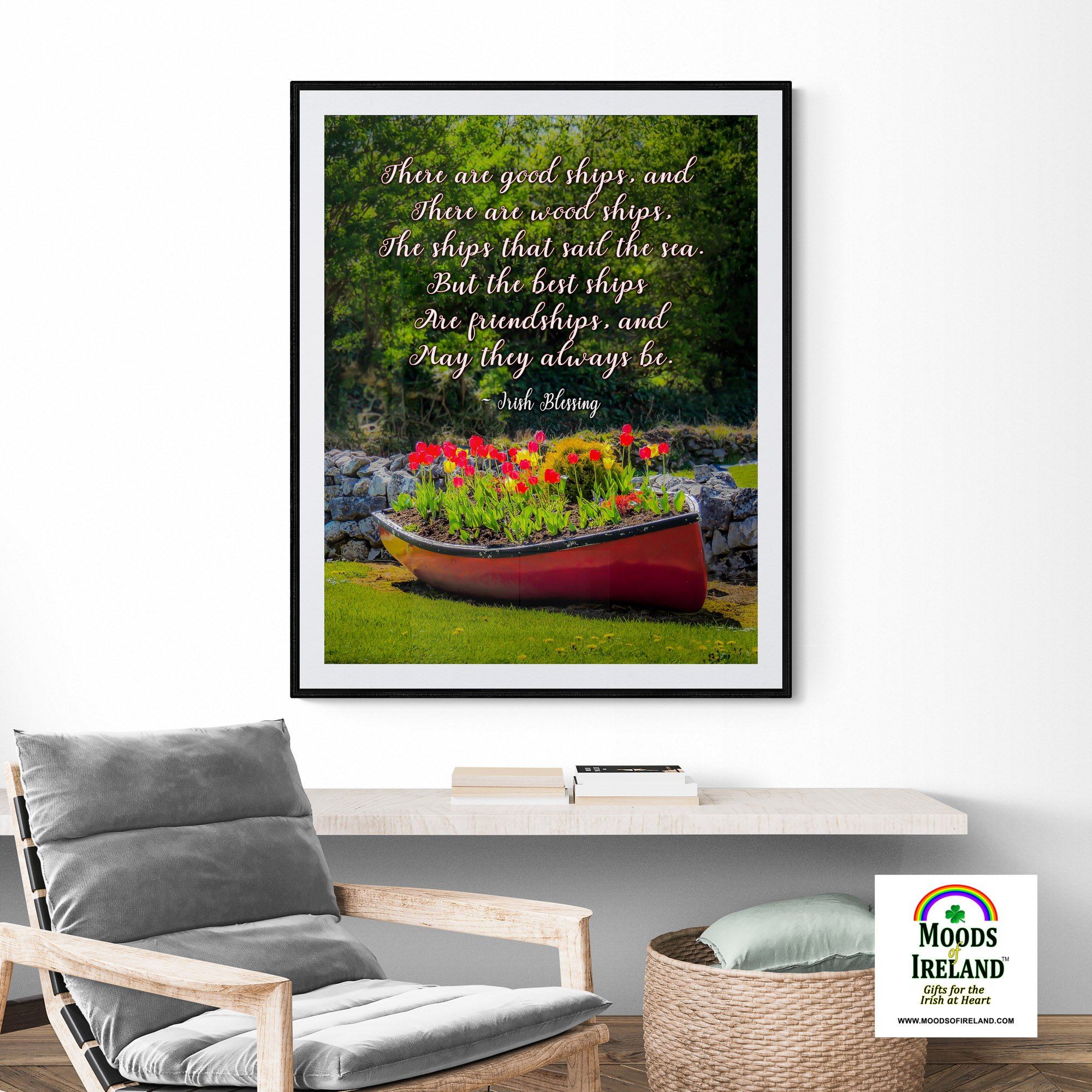 Print - There are Good Ships Irish Friendship Blessing - James A. Truett - Moods of Ireland - Irish Art