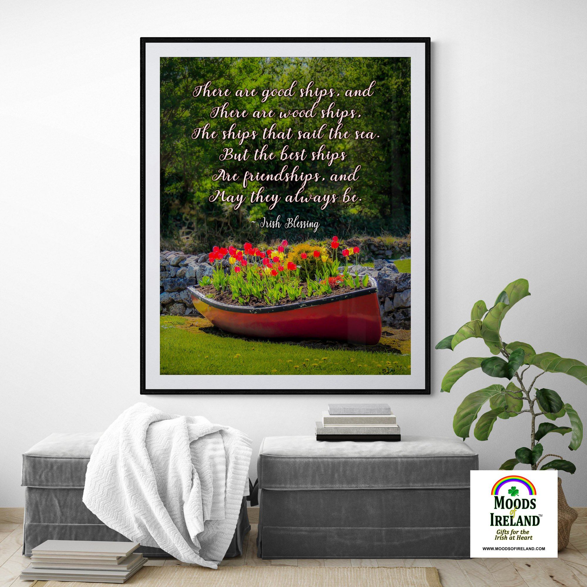 Print - There are Good Ships Irish Friendship Blessing - James A. Truett - Moods of Ireland - Irish Art
