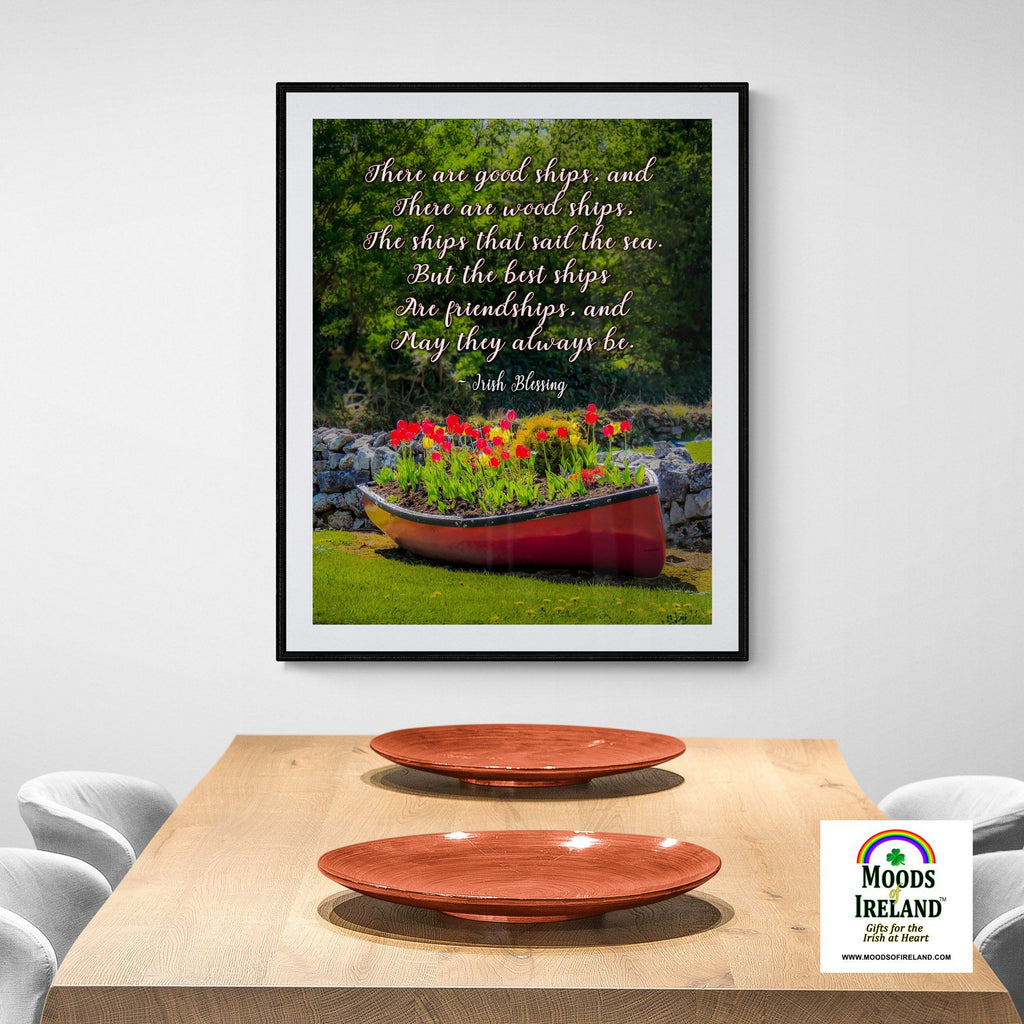 Print - There are Good Ships Irish Friendship Blessing - James A. Truett - Moods of Ireland - Irish Art
