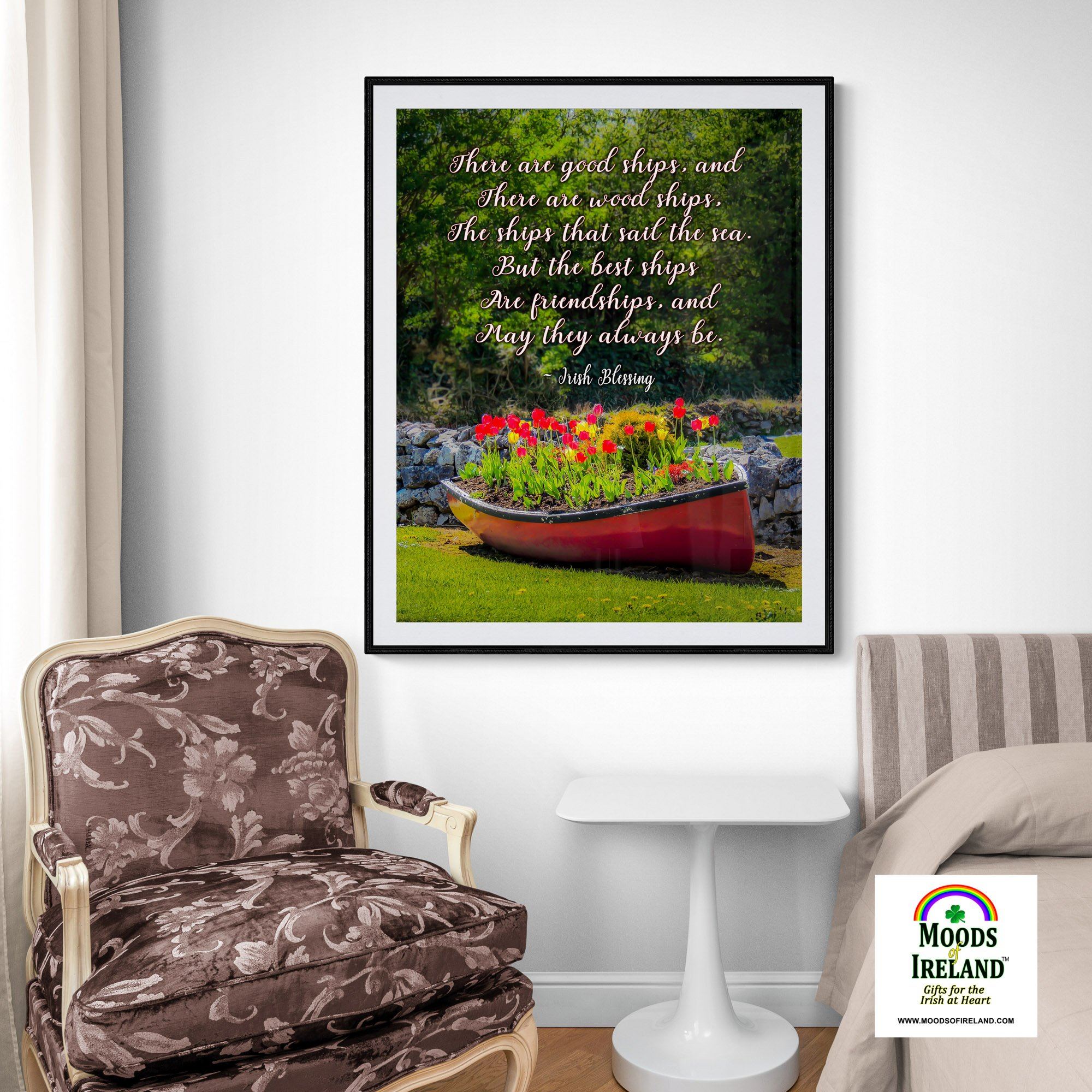 Print - There are Good Ships Irish Friendship Blessing - James A. Truett - Moods of Ireland - Irish Art