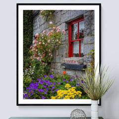 Ireland Print - Flowers at Cassidy's Pub, Carran, County Clare - James A. Truett - Moods of Ireland - Irish Art