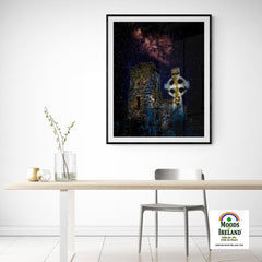 Print - Night Sky over Clondegad Graveyard, County Clare - James A. Truett - Moods of Ireland - Irish Art