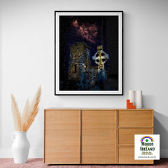 Print - Night Sky over Clondegad Graveyard, County Clare - James A. Truett - Moods of Ireland - Irish Art