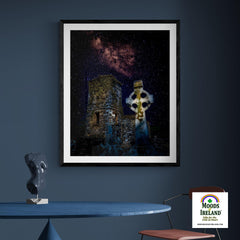 Print - Night Sky over Clondegad Graveyard, County Clare - James A. Truett - Moods of Ireland - Irish Art