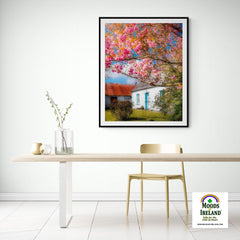 Print - Cherry Blossoms and Irish Cottage, County Clare - James A. Truett - Moods of Ireland - Irish Art