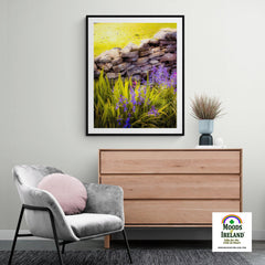Print - Spring Bluebells and Stone Fence, County Clare - James A. Truett - Moods of Ireland - Irish Art