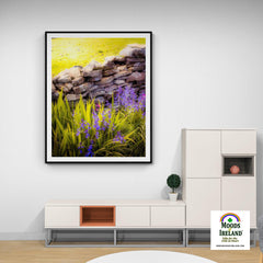 Print - Spring Bluebells and Stone Fence, County Clare - James A. Truett - Moods of Ireland - Irish Art