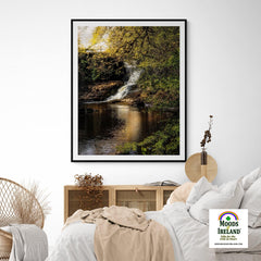 Print - Tranquil Bluebell Falls at Clondegad, County Clare - James A. Truett - Moods of Ireland - Irish Art