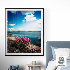 Print - Sea Pinks along Ireland's Shannon Estuary - James A. Truett - Moods of Ireland - Irish Art