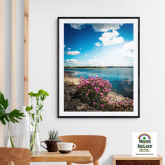 Print - Sea Pinks along Ireland's Shannon Estuary - James A. Truett - Moods of Ireland - Irish Art