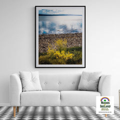 Print - Yellow Flowers on Shannon Estuary Shores, County Clare - James A. Truett - Moods of Ireland - Irish Art