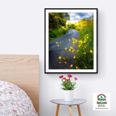 Print - Buttercups on the Road to Lavalla, County Clare - James A. Truett - Moods of Ireland - Irish Art