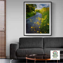 Print - Buttercups on the Road to Lavalla, County Clare - James A. Truett - Moods of Ireland - Irish Art