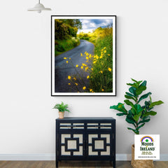 Print - Buttercups on the Road to Lavalla, County Clare - James A. Truett - Moods of Ireland - Irish Art