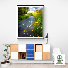 Print - Buttercups on the Road to Lavalla, County Clare - James A. Truett - Moods of Ireland - Irish Art