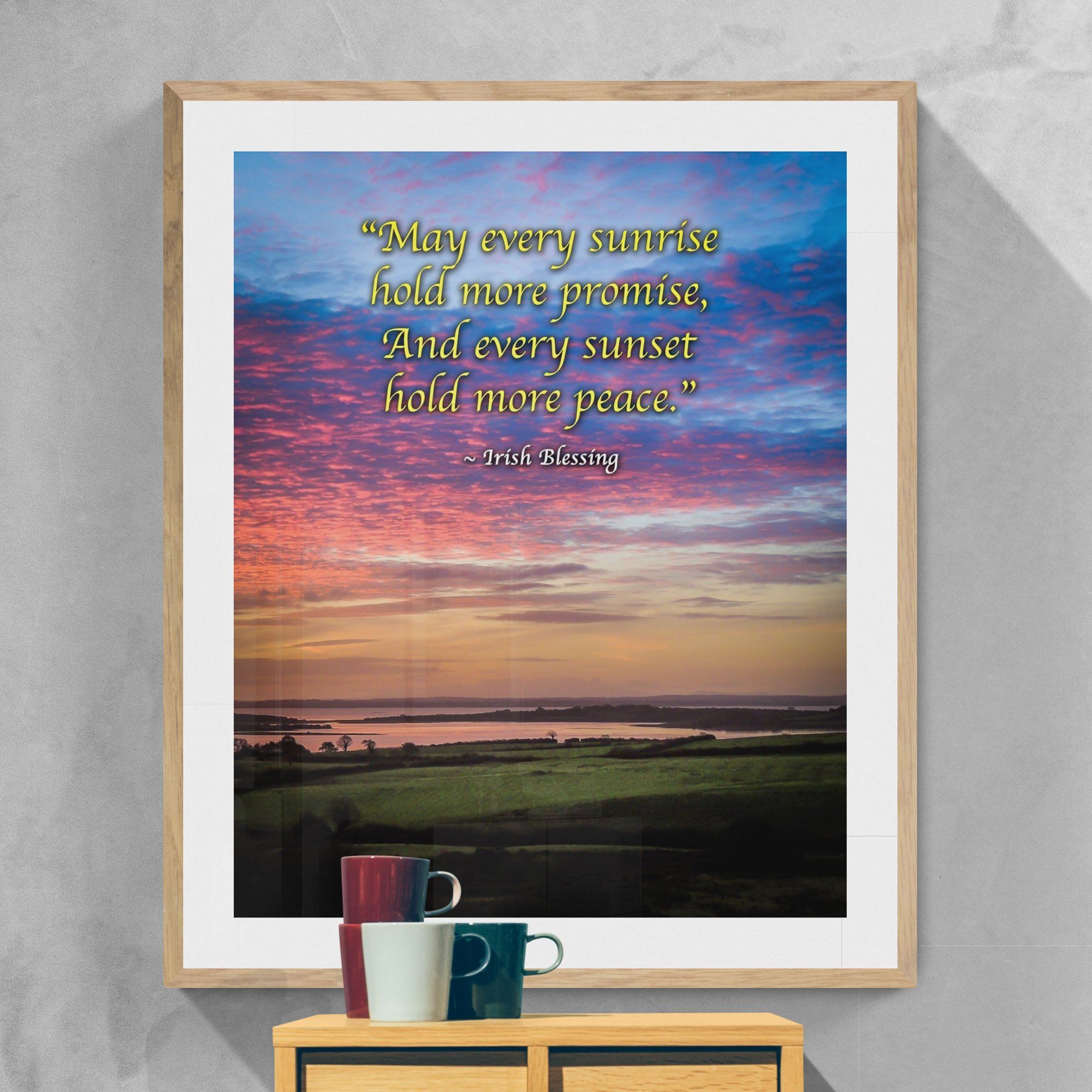 Irish Blessing Print - May Every Sunrise Hold More Promise Irish Blessing - James A. Truett - Moods of Ireland - Irish Art