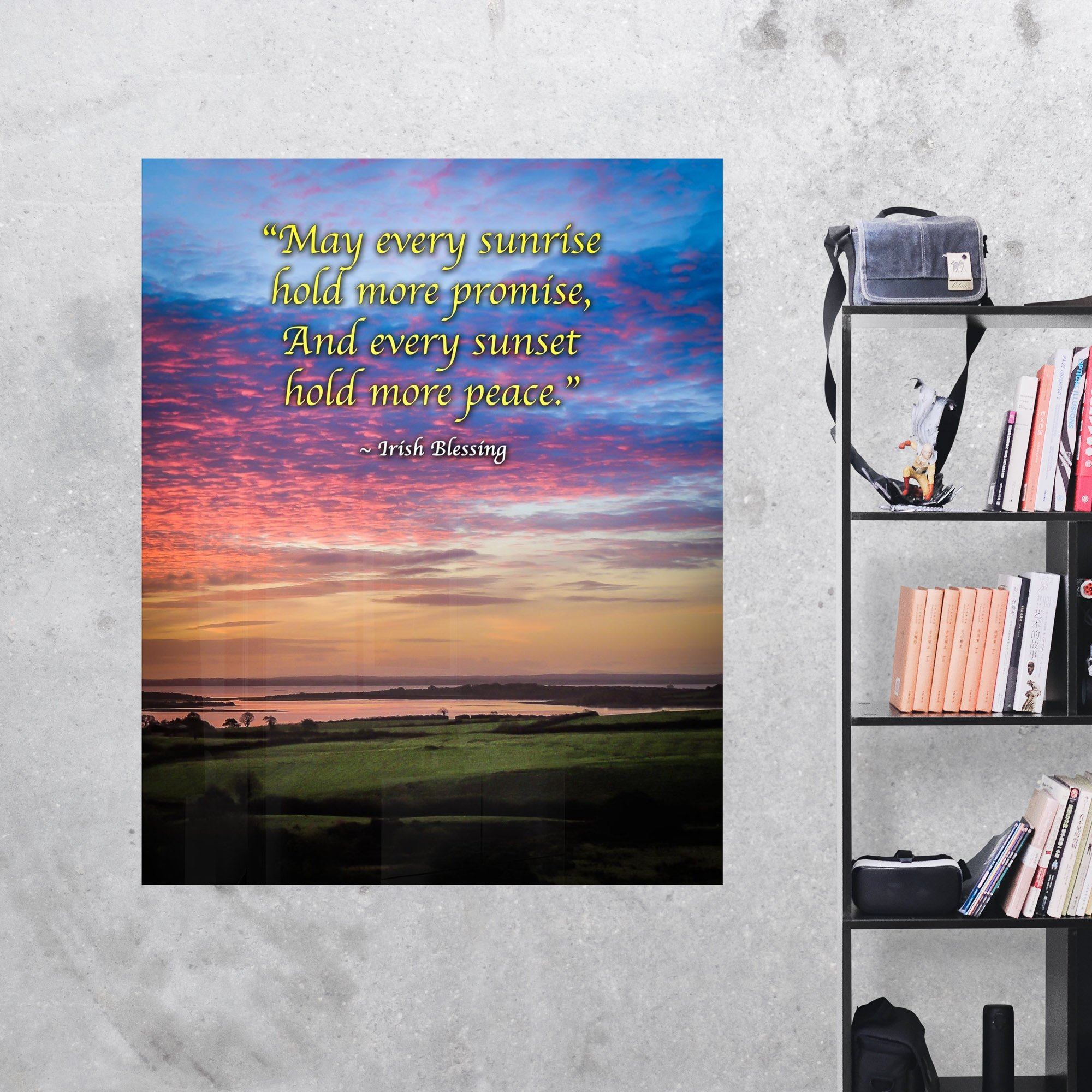 Irish Blessing Print - May Every Sunrise Hold More Promise Irish Blessing - James A. Truett - Moods of Ireland - Irish Art