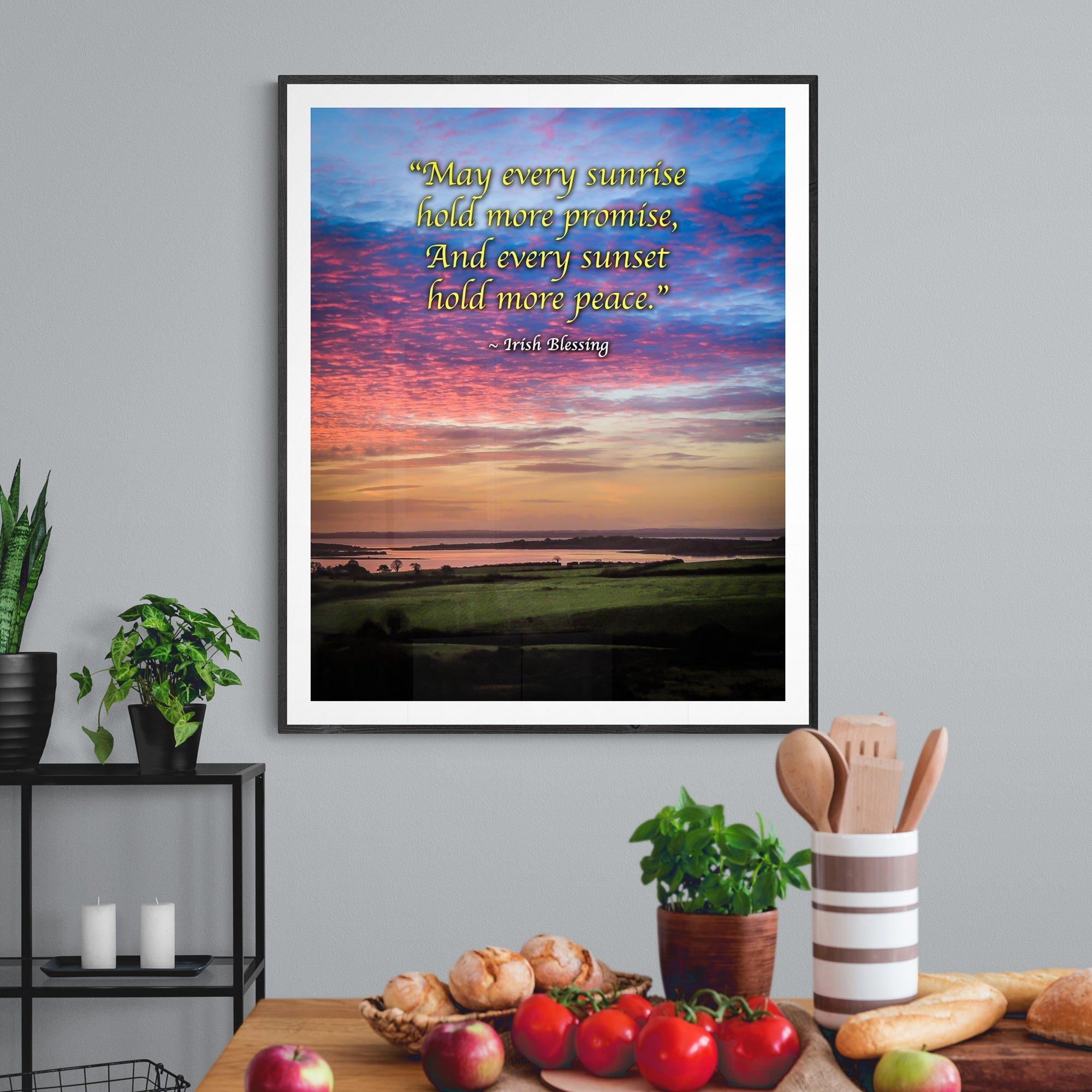 Irish Blessing Print - May Every Sunrise Hold More Promise Irish Blessing - James A. Truett - Moods of Ireland - Irish Art