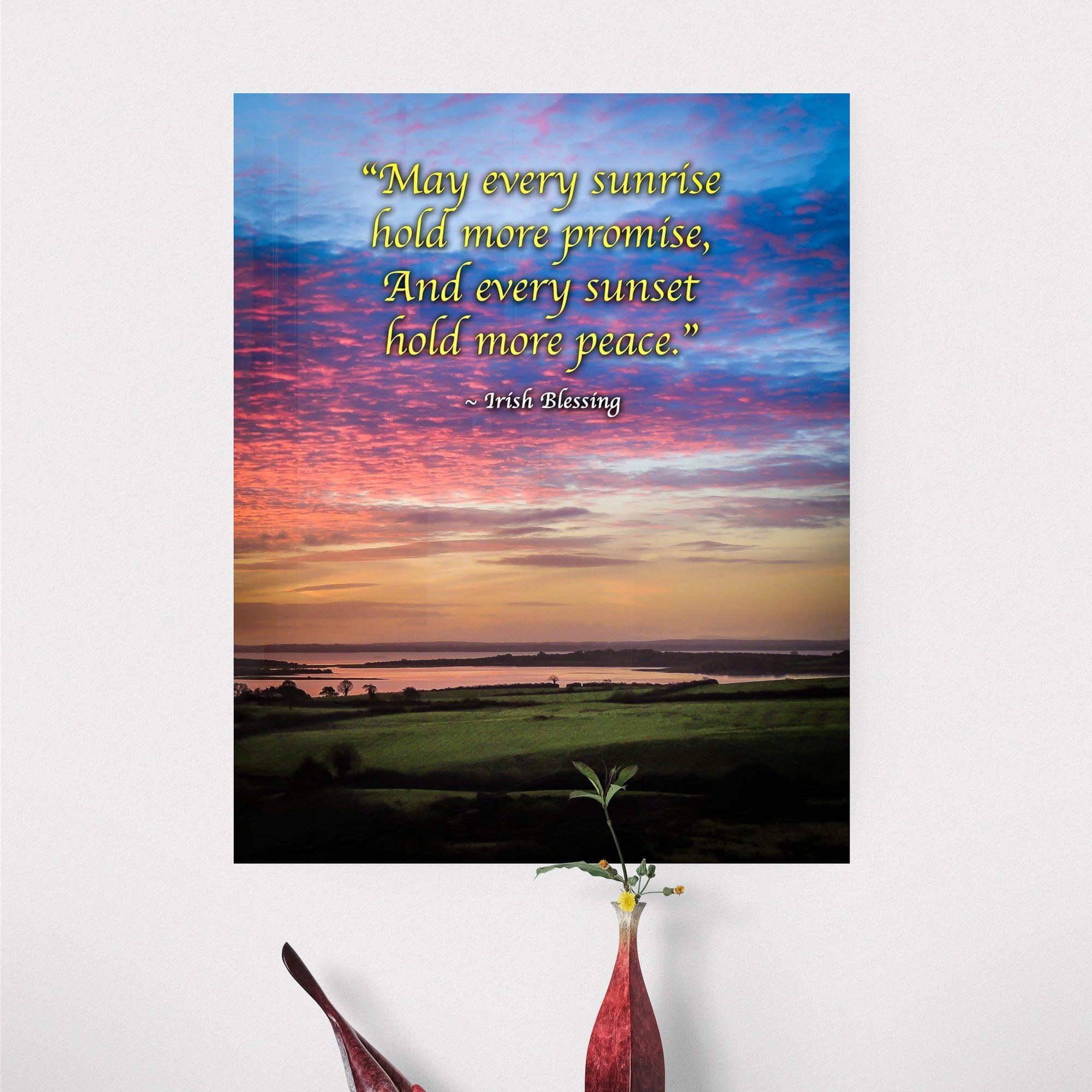 Irish Blessing Print - May Every Sunrise Hold More Promise Irish Blessing - James A. Truett - Moods of Ireland - Irish Art
