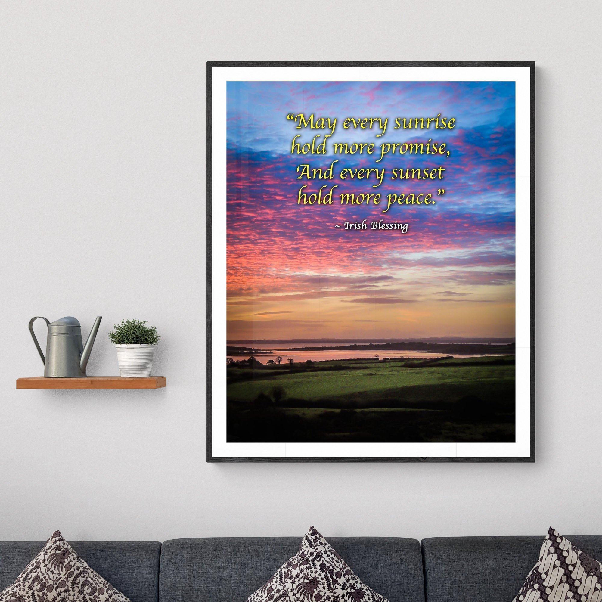 Irish Blessing Print - May Every Sunrise Hold More Promise Irish Blessing - James A. Truett - Moods of Ireland - Irish Art
