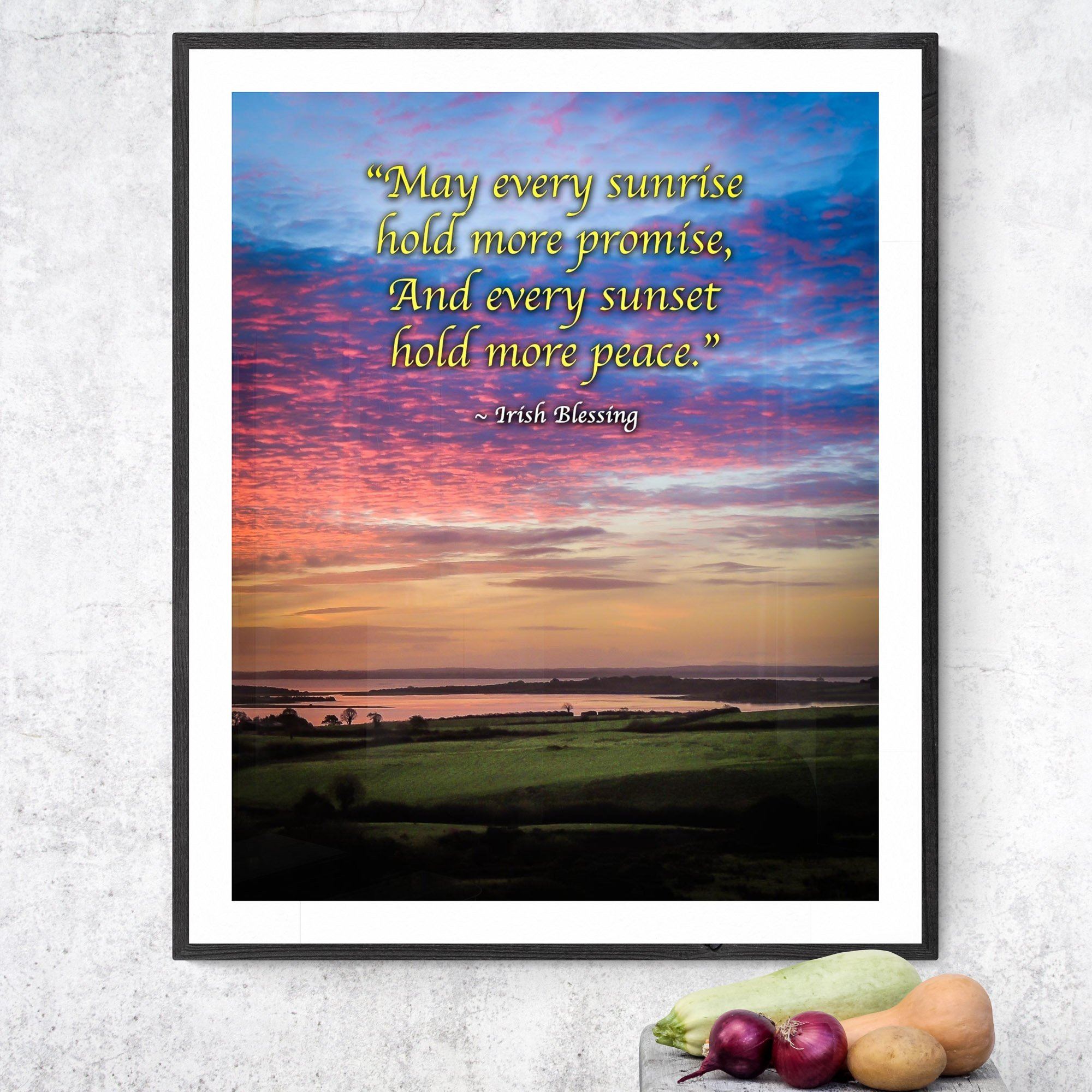 Irish Blessing Print - May Every Sunrise Hold More Promise Irish Blessing - James A. Truett - Moods of Ireland - Irish Art