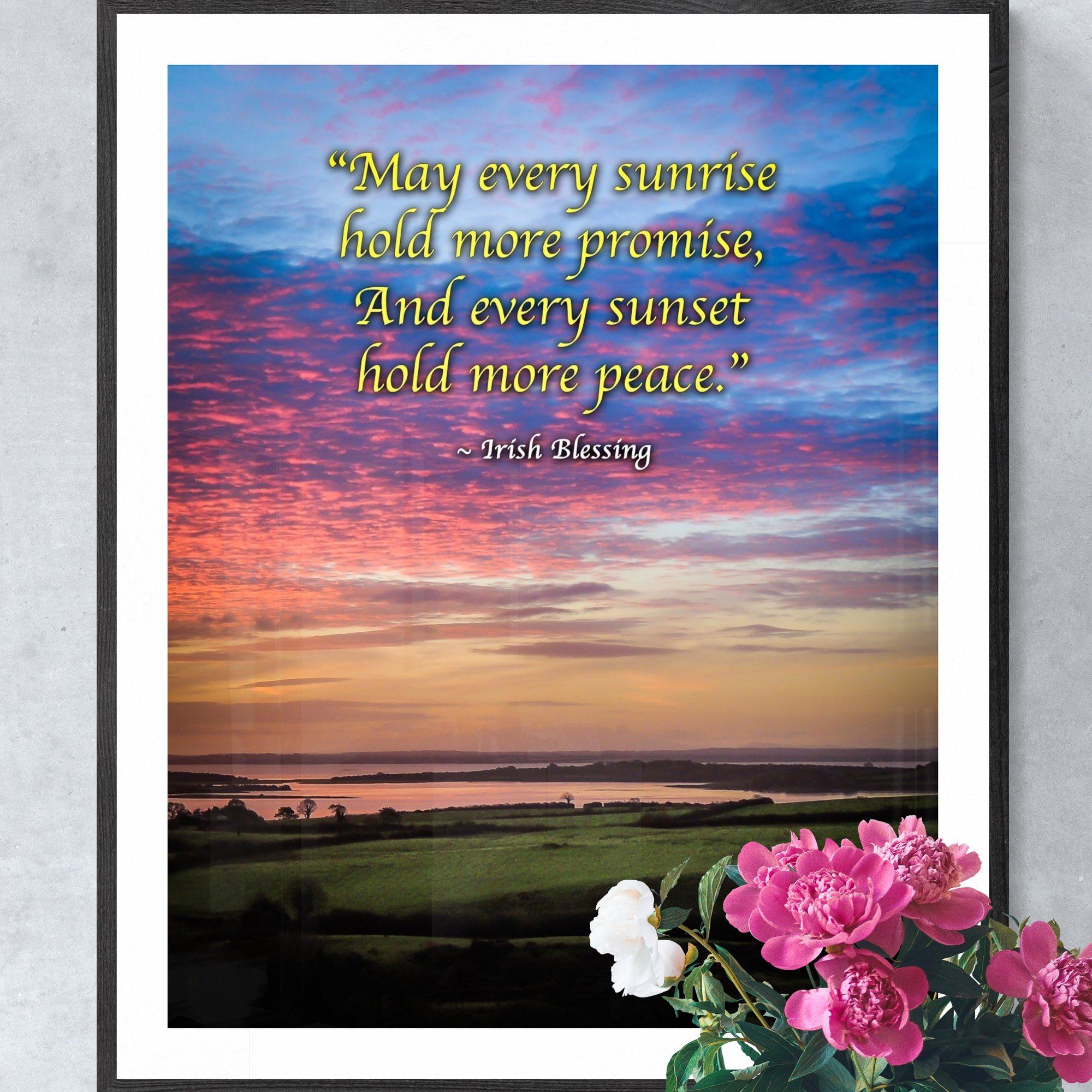 Irish Blessing Print - May Every Sunrise Hold More Promise Irish Blessing - James A. Truett - Moods of Ireland - Irish Art