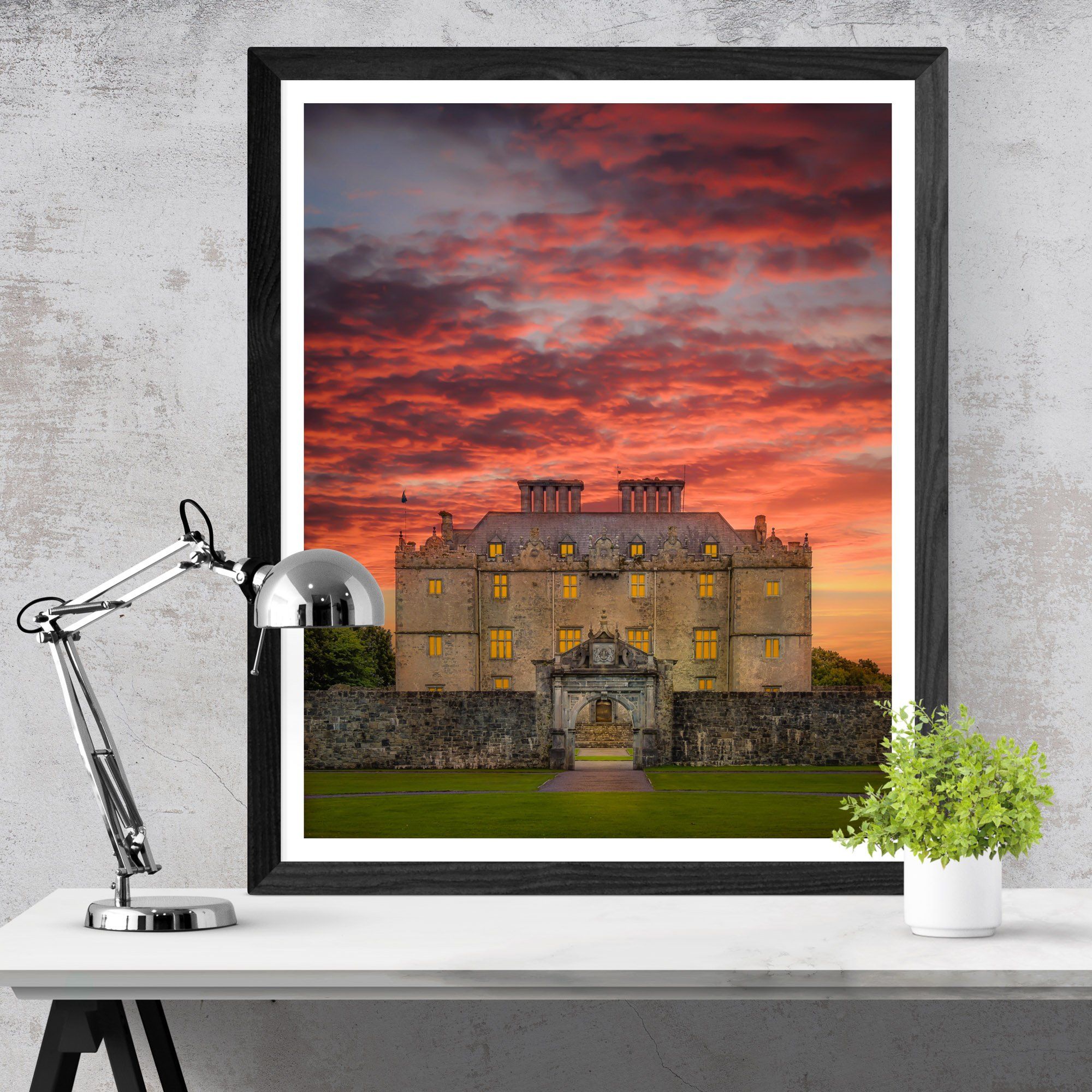 Print - Sunset at Portumna Castle, County Galway - James A. Truett - Moods of Ireland - Irish Art
