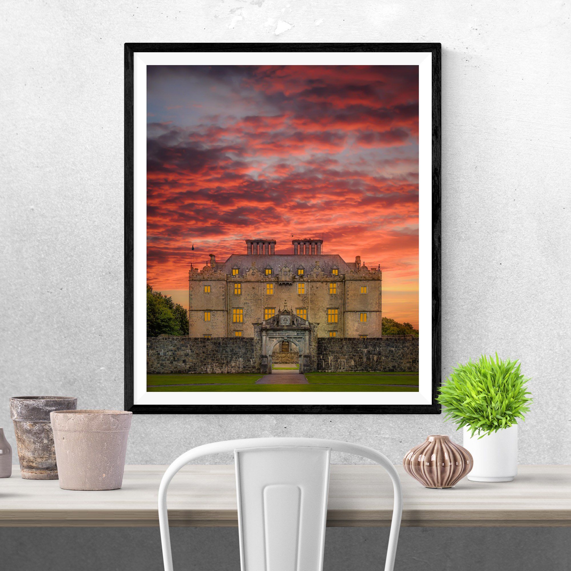 Print - Sunset at Portumna Castle, County Galway - James A. Truett - Moods of Ireland - Irish Art