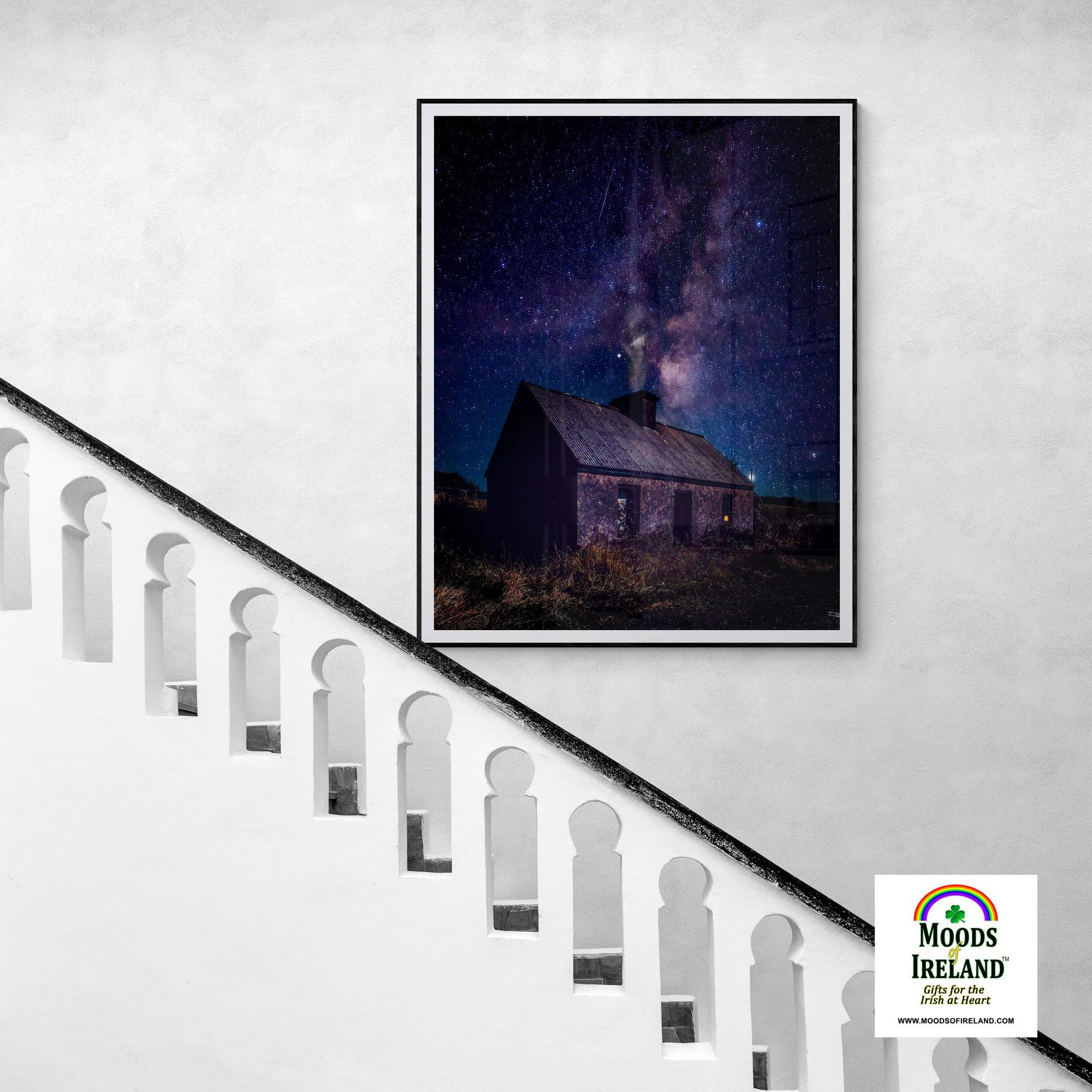Print - Starry Night over Abandoned Cottage, County Clare - Moods of Ireland