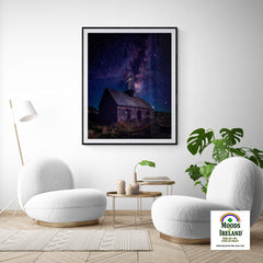 Print - Starry Night over Abandoned Cottage, County Clare - Moods of Ireland