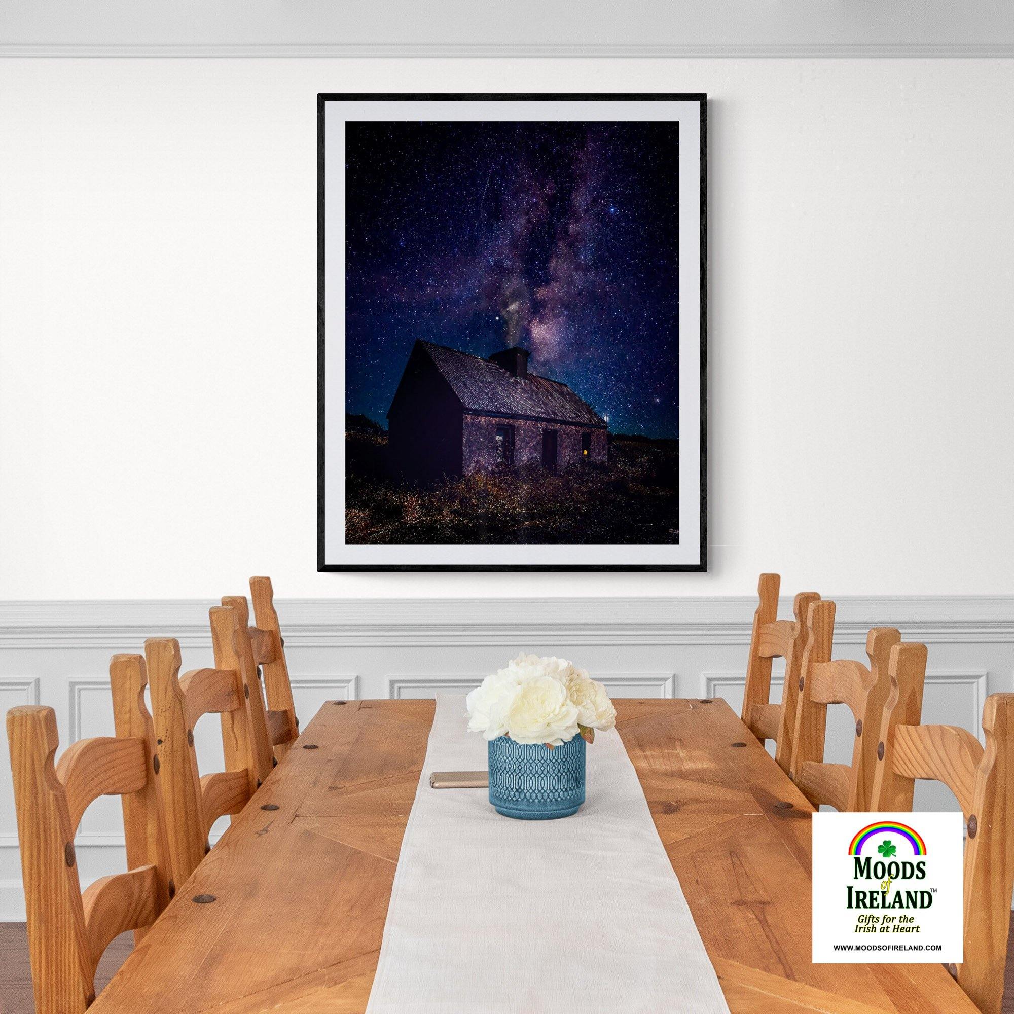 Print - Starry Night over Abandoned Cottage, County Clare - Moods of Ireland