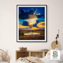 Print - Sunset over Lake at Tountinna, County Tipperary - Moods of Ireland