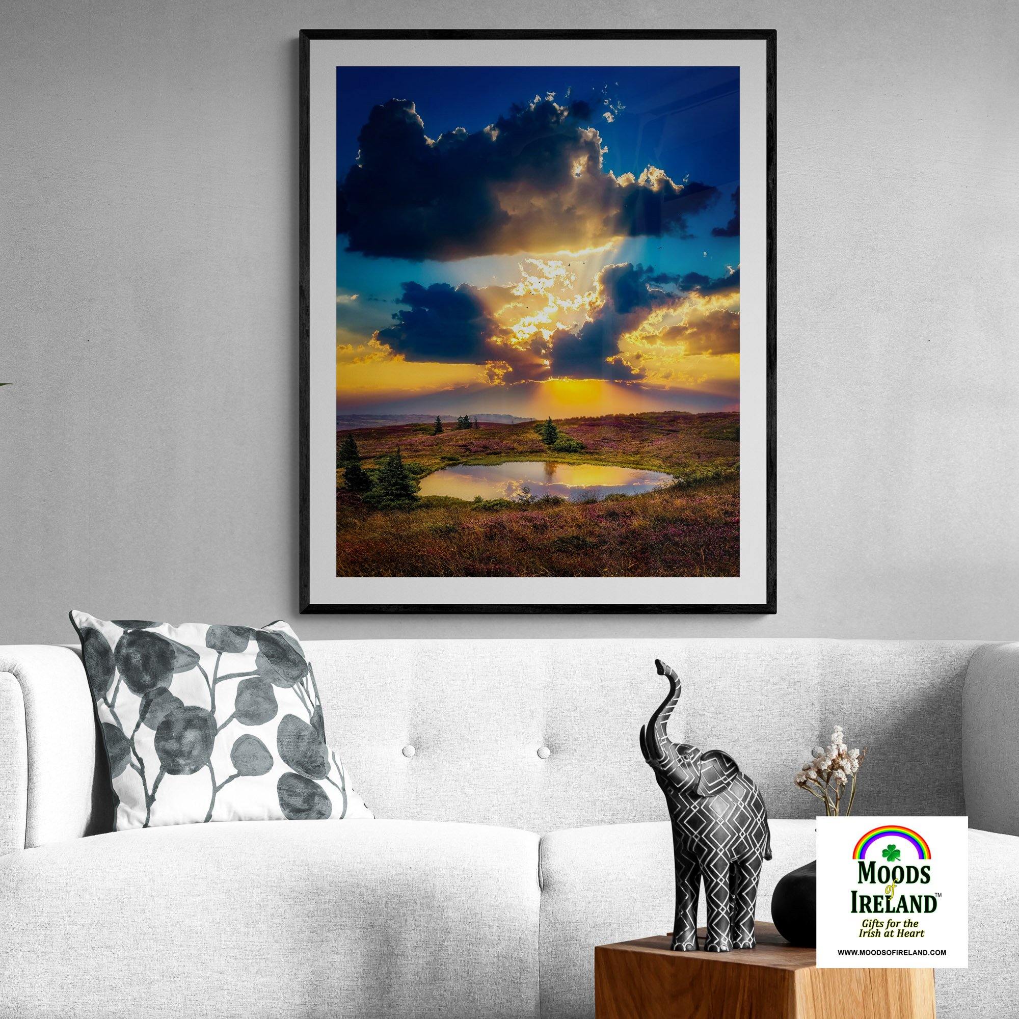 Print - Sunset over Lake at Tountinna, County Tipperary - Moods of Ireland