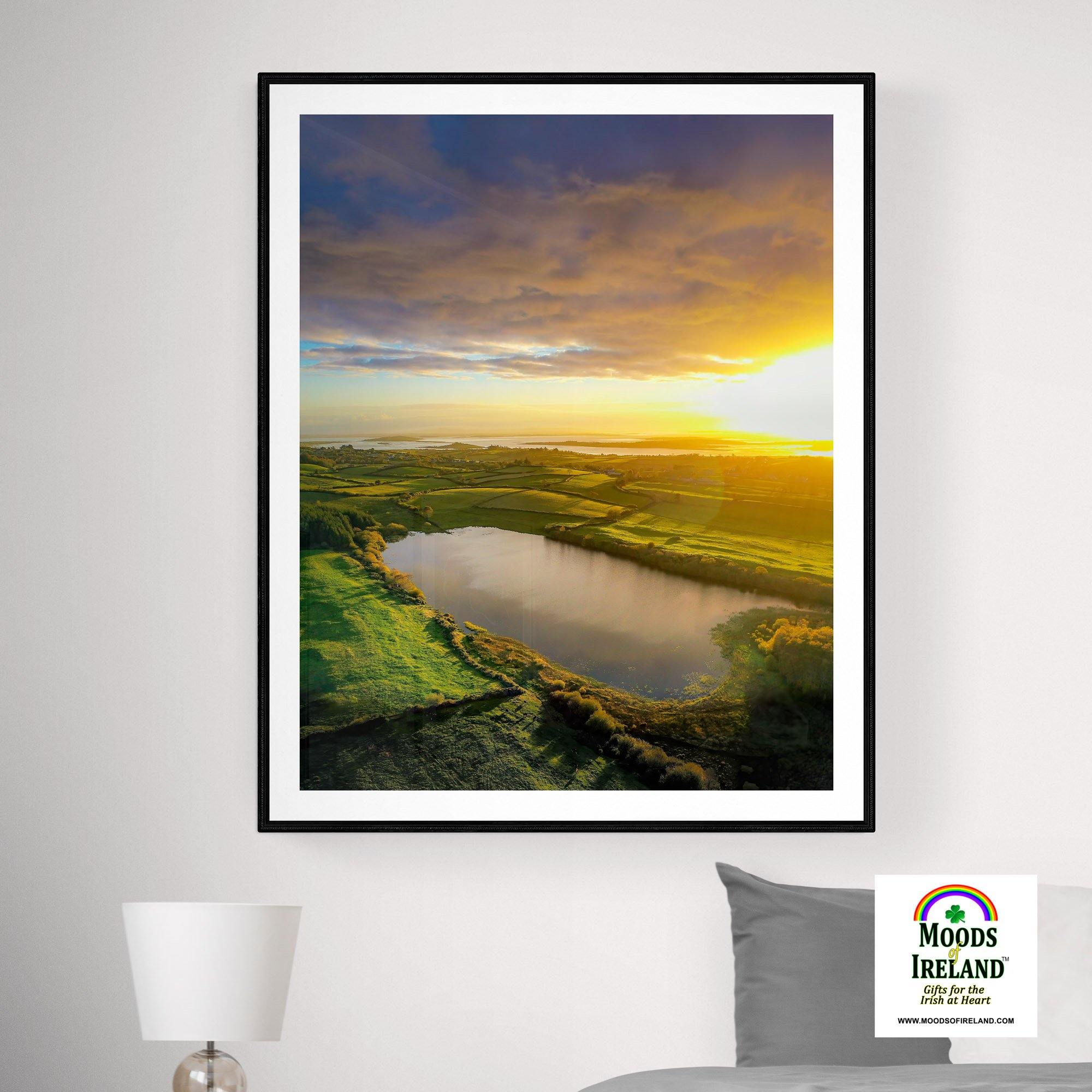 Print - Autumn Sunrise over Ballylean Lake, Kildysart, County Clare - James A. Truett - Moods of Ireland - Irish Art