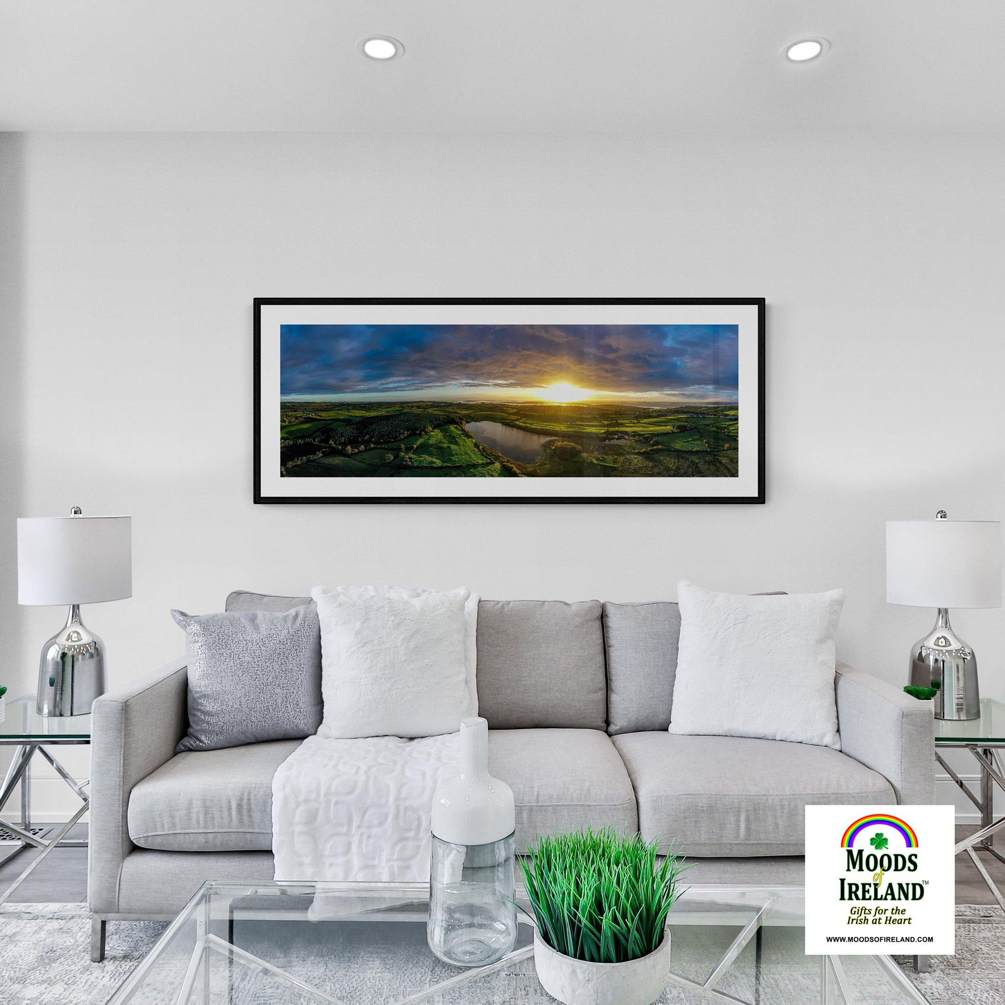 Panorama Print - Sunrise over Kildysart and Ballylean Lake, County Clare - James A. Truett - Moods of Ireland - Irish Art
